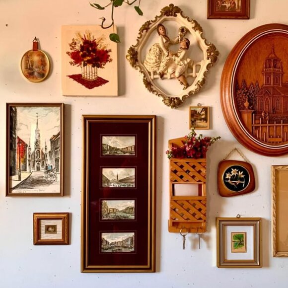 Vintage “Autumn Fluff Bouquet” fiber wall art 🍁 - Picture 4 of 4